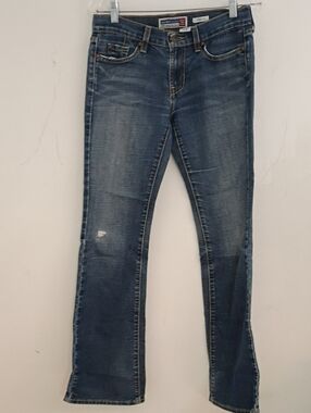 Old Navy Dark Blue Bootcut Jeans with Faded Wash